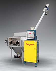 Explosion-Proof Bag Dump Station with Glove Box, Compactor, Conveyor