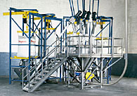 Bulk Bag Weigh Batch System with Pneumatic and Flexible Screw Conveyors
